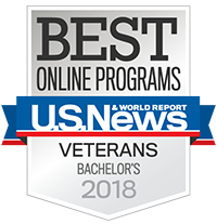 最佳在线课程.S. 新闻 & 世界退伍军人报告- 2018年学士学位