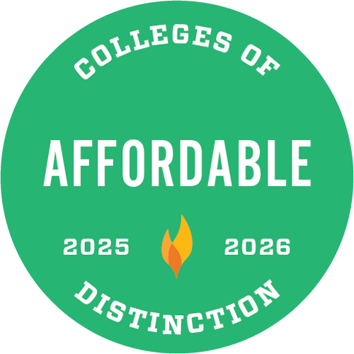 Colleges of Distinction Affordable 2025-2026 badge