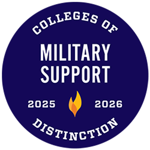 Colleges of Distinction Military Support 2025-2026 badge