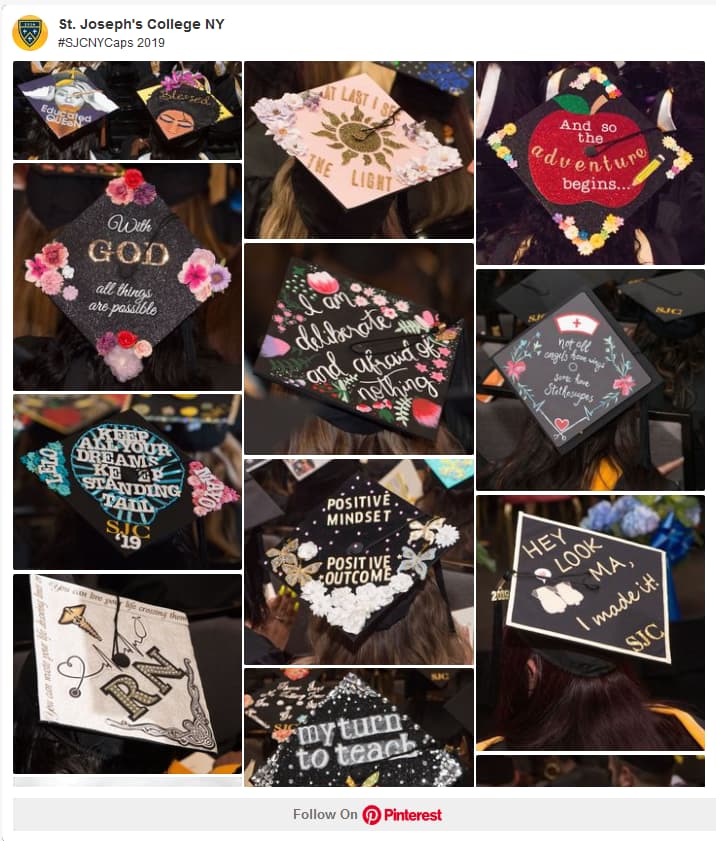 SJCNY Graduation Cap Pinterest Board