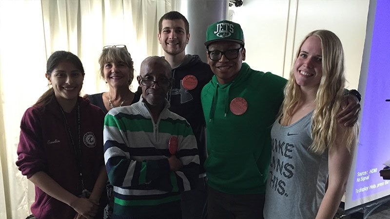 Victor Pate with members of SJC Long Island